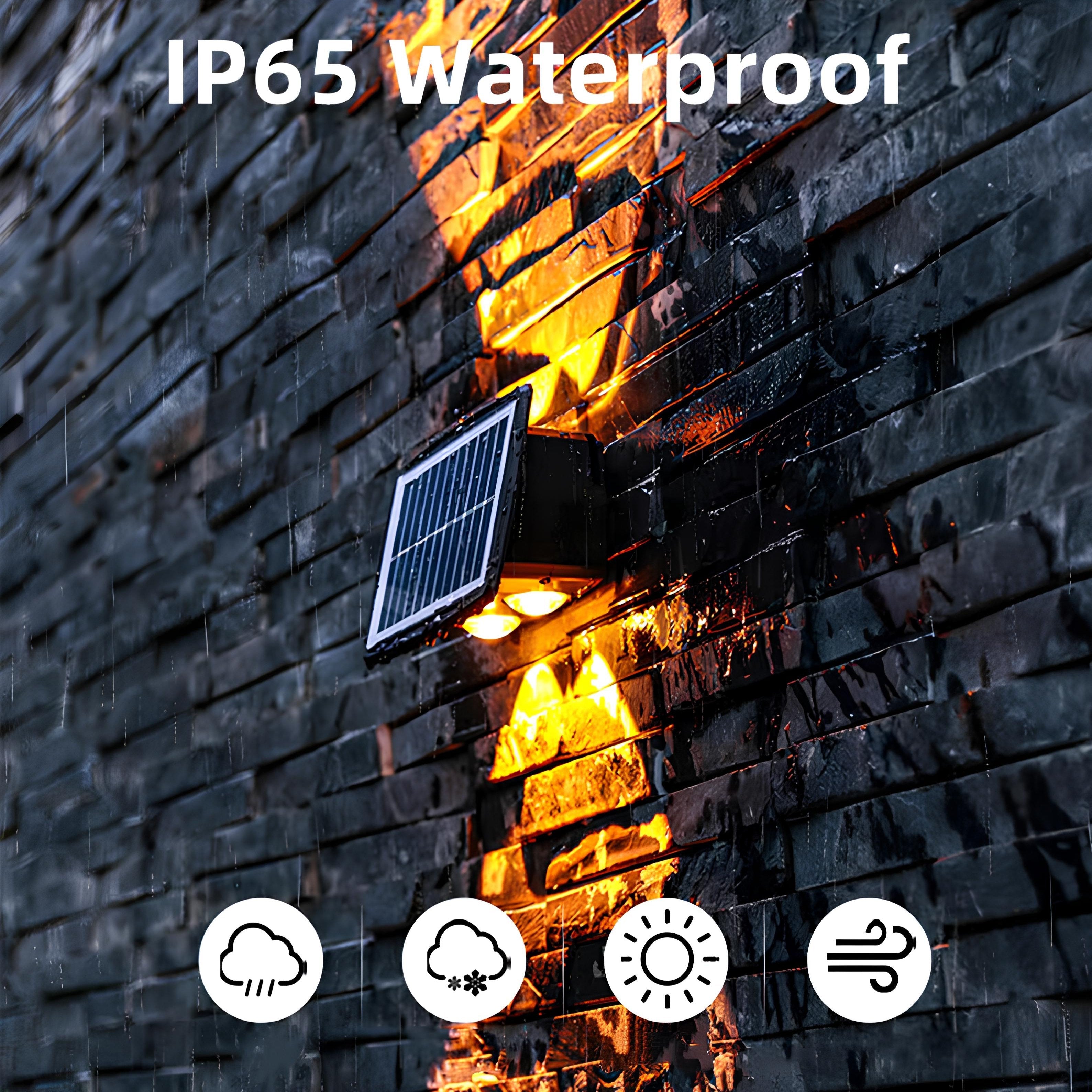 Solarbetriebene Wandleuchte