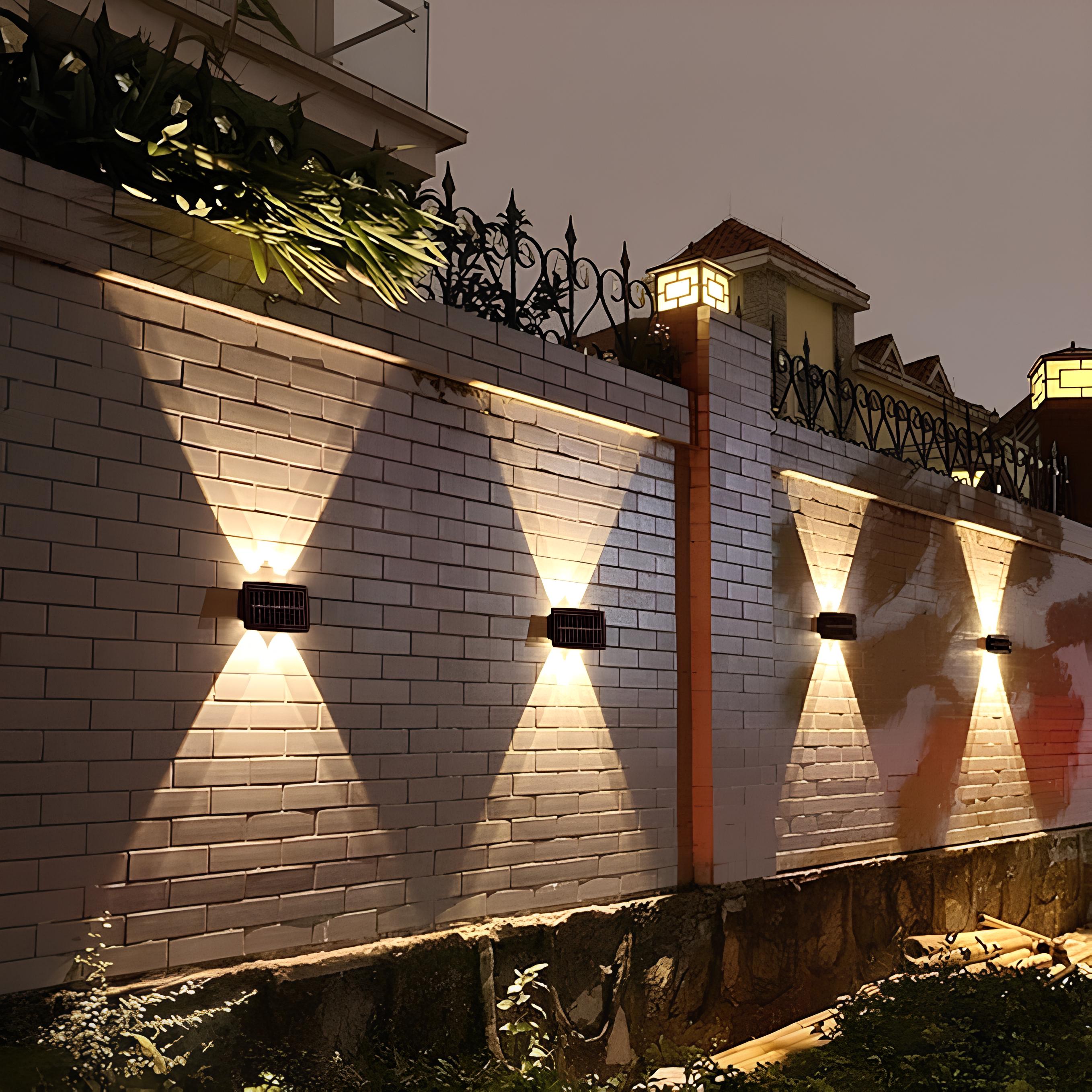 Solarbetriebene Wandleuchte